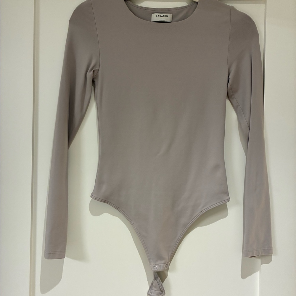 Aritzia Babaton Soft Gray Bodysuit